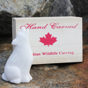 Star Marble Carving - Howling Wolf