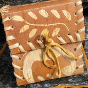 Etched Bark Basket - YB Purse 6