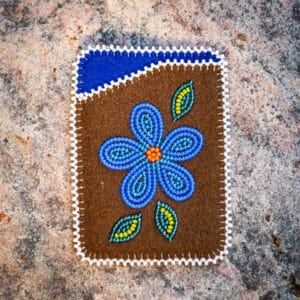 Dene Credit Card Case - Assorted Beadwork on Stroud Trade Cloth