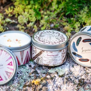 Travel Candles from Kahnawake Mohawk Territory - Sequoia Assorted