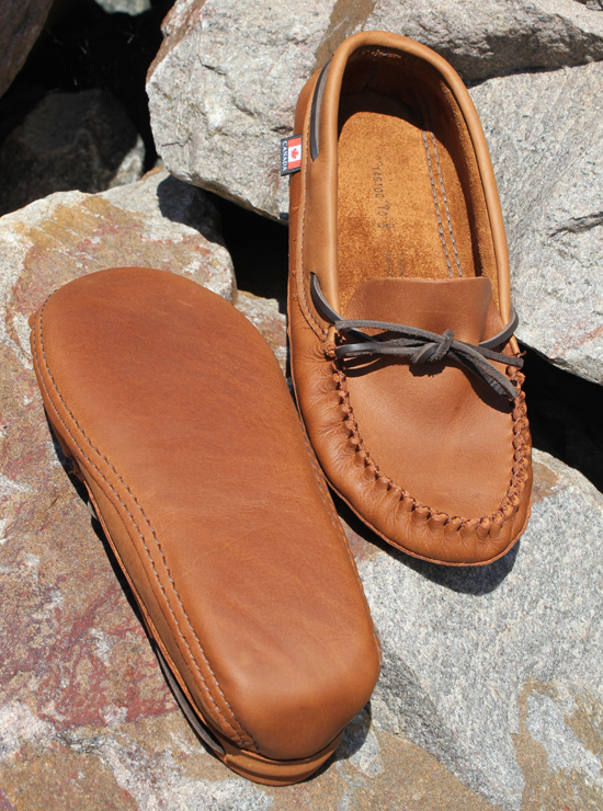 leather sole moccasins