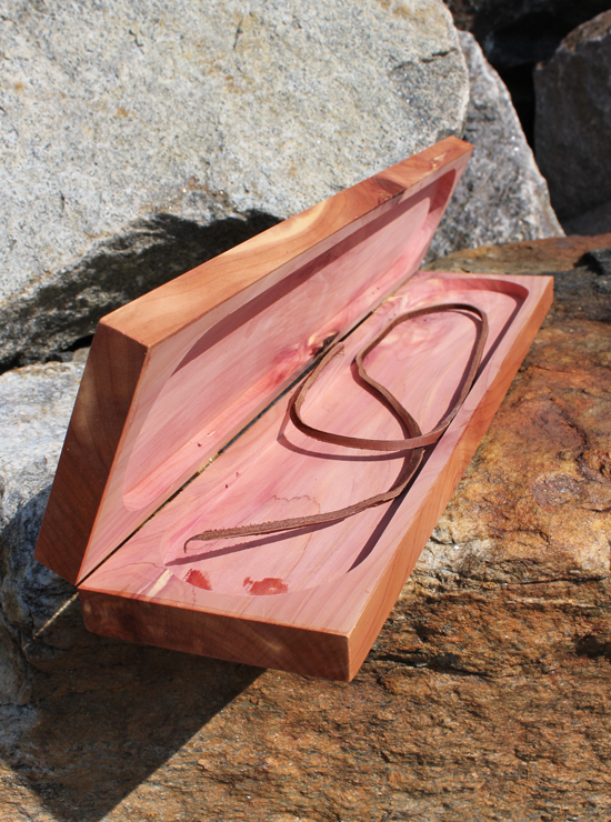 Large Cedar Feather Box 30 x 10 x 10 inch with latch Made in Oregon USA